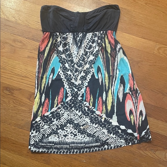 Billabong Grey and Multicolor Strapless Dress - Picture 1 of 1